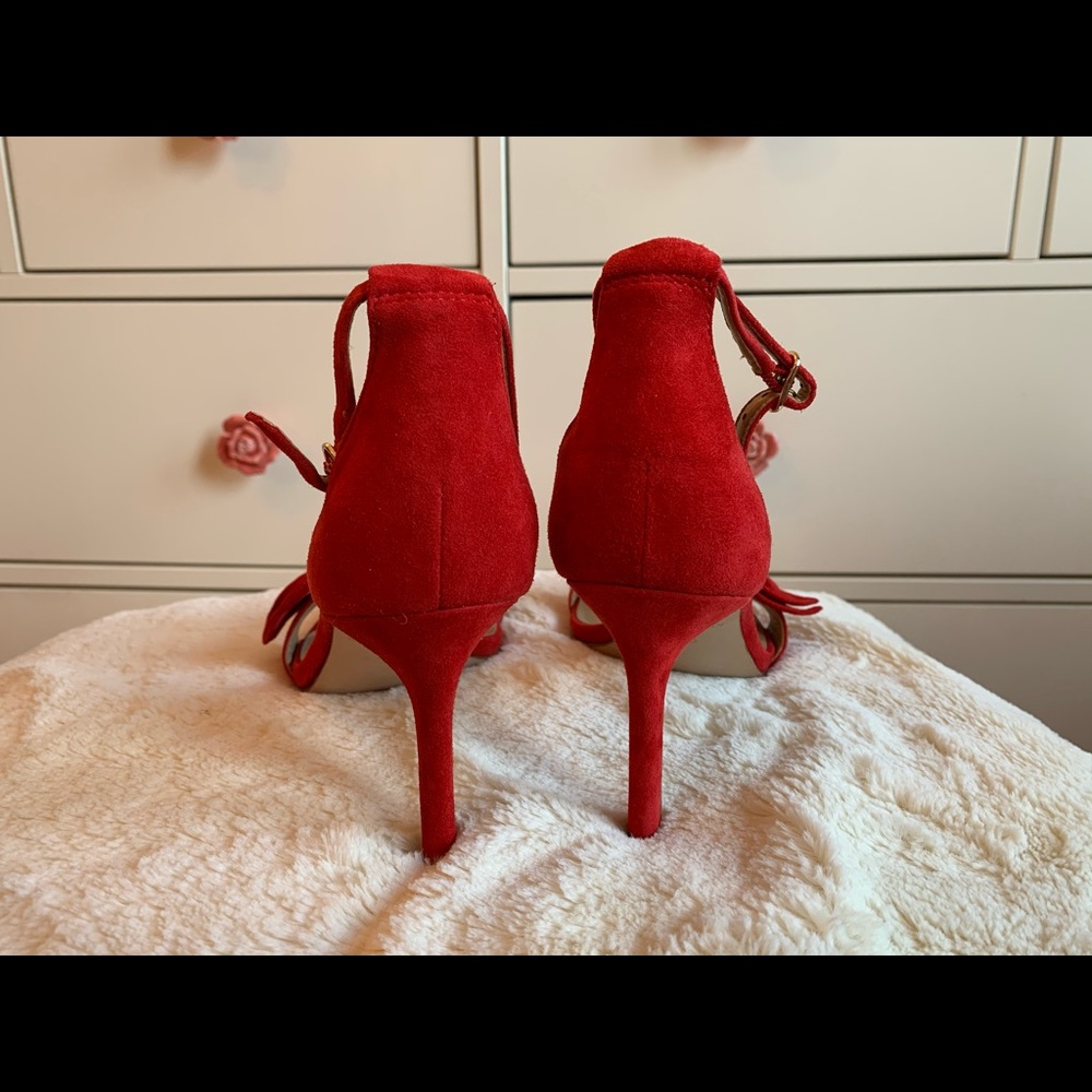 Ann Taylor Red Suede Pumps - NWOT - Picture 2 of 7